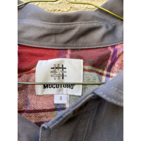 Men's Heavyweight Canvas Gray Size S Small Flannel Lined Shirt Jacket Shacket - Picture 4 of 8